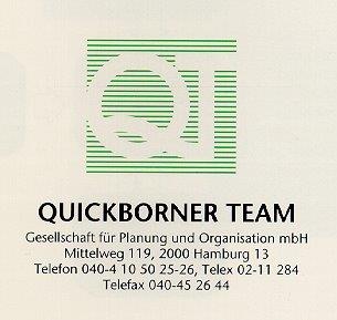 Abbildung des Impressums und Logos der Quickborner Team Gesellschaft
