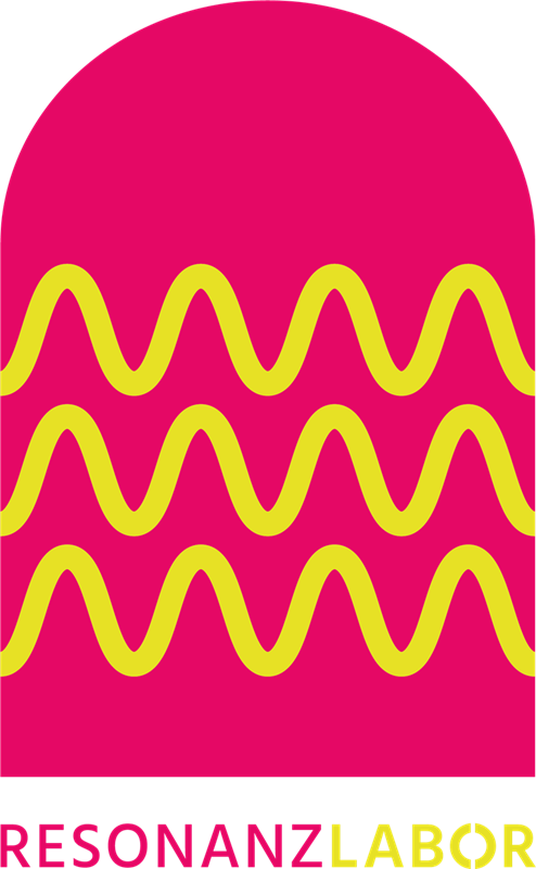 EIn pink-gelbes Logo für das Resonanzlabor von combine